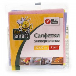 Салфетки, Beesmart (Бисмарт) р. 30х30см 3 шт универсальные нетканые