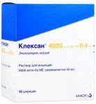 Клексан, раствор для инъекций 4000 анти-Ха МЕ/0.4 мл 10 шт шприцы