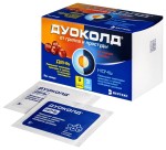 Дуоколд, порошок для приготовления раствора для приема внутрь 5 г 12 шт (в наборе 9 пакетиков День + 3 пакетика Ночь) со вкусом клюквы