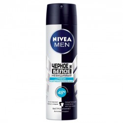 Дезодорант-антиперспирант для мужчин, Nivea (Нивея) 150 мл арт. 85974 Мен Невидимый для черного и белого фреш 48 ч спрей