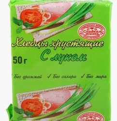 Хлебцы хрустящие с луком 150 г